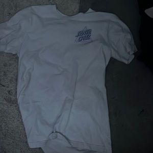 santa cruz white t-shirt